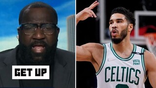 Kendrick Perkins reacts to Jayson Tatum runs rampant as Boston dominates Miami Heat 102-82 in Game 4