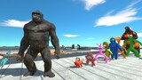 King Kong Lava DEATH RUN - Animal Revolt Battle Simulator