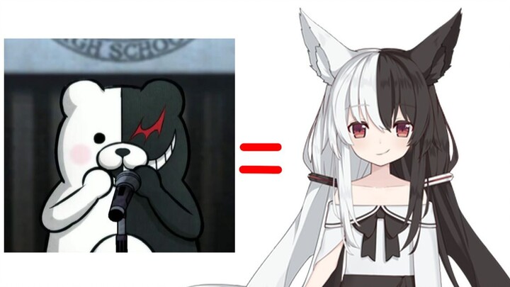 [Arisu Mana] The little ancestor imitates the black and white bear! The black and white fox? It’s th