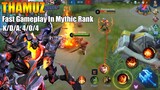 THAMUZ Fast Gameplay In Mythic Rank  | Road to top1 global Squad Season15