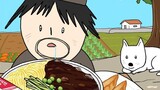 [AMV]Animation of eating noodles with soybean paste