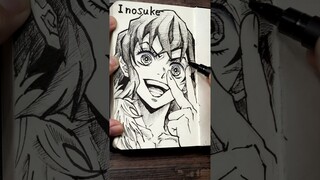 [ASMR] Drawing Inosuke🐗 #鬼滅の刃 #demonslayer #asmr #drawing #satisfying