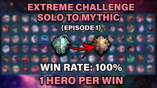 Solo To Mythic: One Hero Per Win - High WR (Episode 1) | Mobile Legends: Bang Bang