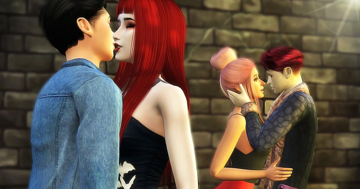 Четыре истории любви. SIMS Vampire Love. The SIMS 4. вампиры. SIMS 4 вампир и Русалочка поцелуй. Vampire Love story.