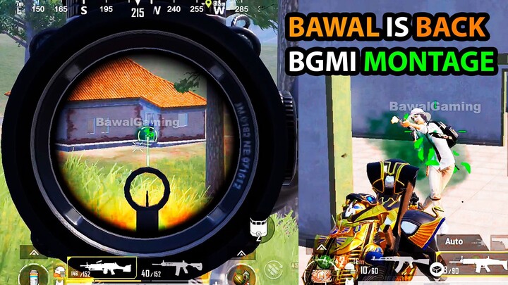 BGMI MONTAGE | PUBG MOBILE RETURN SOON | NO HACKS 1080p60 | BAWAL GAMING