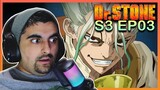 FIRST CONTACT!? | Dr Stone S3 Episode 03 Reaction