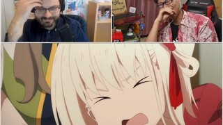 Foreigners watch Lycoris Recoil episode 4 [Stolen underwear scene execution] wonderful reaction