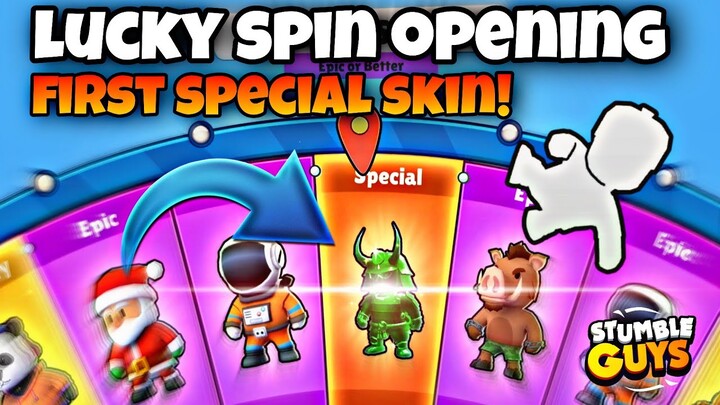 LUCKY SPIN OPENING 💎 | FIRST SPECIAL SKIN | Stumble Guys