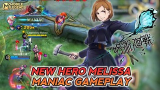 New Hero Melissa Cursed Needle , Maniac Gameplay - Mobile Legends Bang Bang