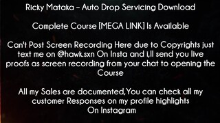 Ricky Mataka Course Auto Drop Servicing Download