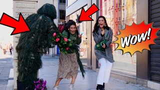 Top Funniest Reactions of Bushman Prank in France: Compilation #3