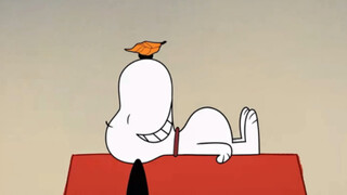 Snoopy is also very happy alone.