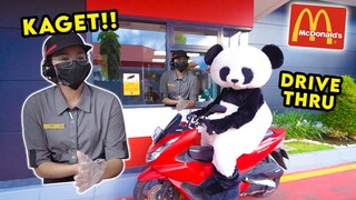 KAGET‼️ ADA PANDA KE DRIVE THRU‼️😱 wkwk DILIHATIN BANYAK ORANG‼️🤣