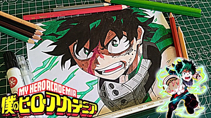 (Speed Draw) Coloring gambar Midoriya Izuku Dari serial anime - Boku No Hero Academia