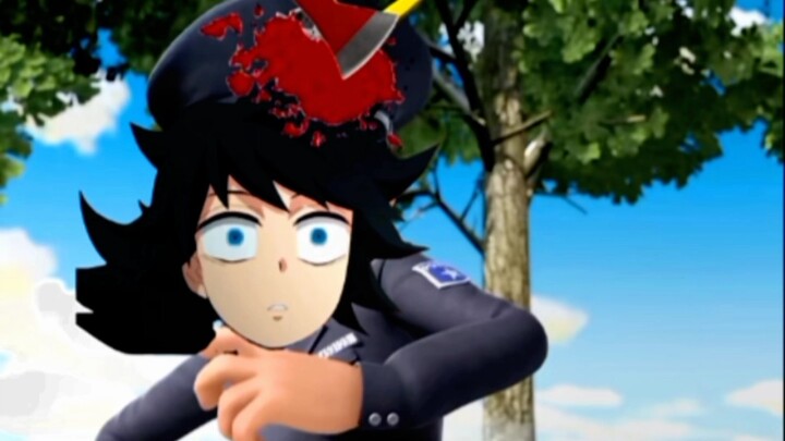Tanjiro chops Giyuu with an axe, ooc