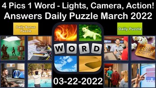 4 Pics 1 Word - Lights, Camera, Action! - 22 March 2022 - Answer Daily Puzzle + Bonus Puzzle