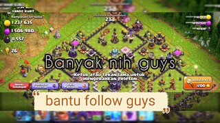 COC guys bantu follow yuks