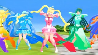 【mmdぴちぴちピッチ】マーメイドプリンセスで骸骨楽団とリリア