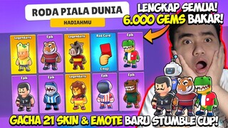 GACHA SEMUA 21 SKIN STUMBLE CUP BARU & EMOTE BOLA BARU! AUTO LENGKAP SEMUA! - Stumble Guys