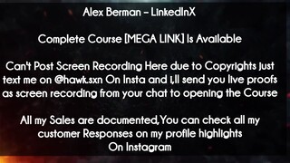 Alex Berman course - LinkedInX download