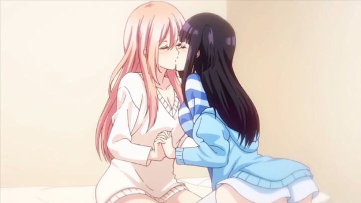 Anime girl kiss girl 5 Lesbian kiss_