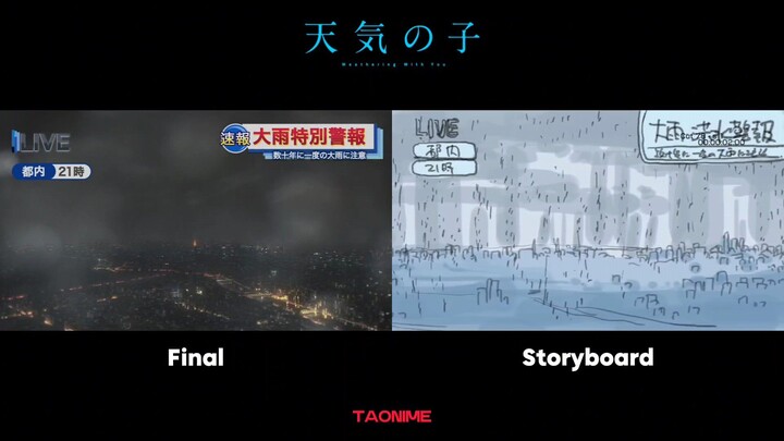 Tenki No Ko (Final vs Storyboard) Part4