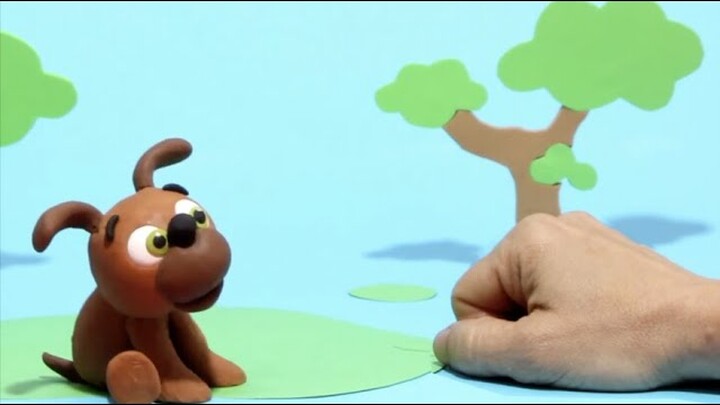 Doggy Paw Play Doh Stop motion cartoon for children BabyClay