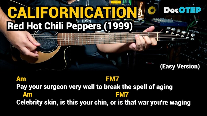 Californication - Red Hot Chili Peppers (1999) Easy Guitar Chords Tutorial with Lyrics Part 3 REELS