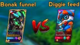 Bonak funnel vs Diggie strategy | JUNGLE META  - Mobile Legends Bang Bang