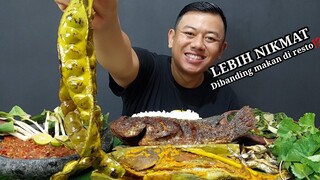 MUKBANG IKAN GORENG + PEPES IKAN MUJAIR + IKAN ASIN + PETAI GORENG LALAP KENCUR MENTAH SAMBAL TERASI