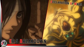 THE DECLARATION OF WAR | Attack on Titan Season 4 Episode 5 Breakdown