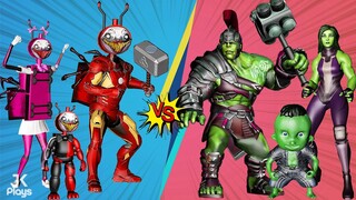 FAMILY HULK THOR RAGNAROK VS FAMILY CHOO CHOO CHARLES SUPERHERO TRANSFORMATION (She-Hulk Episode 3)