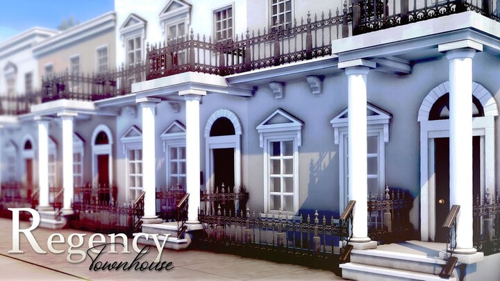 Bridgerton Inspired Regency Townhouse  🌼 🐝 | The Sims 4 | Speed Build | No CC + Download Links