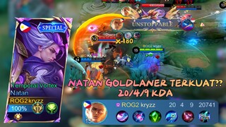 Natan Goldlaner Terkuat?? | The Best Gameplay Natan, Best Build and Emblem Natan