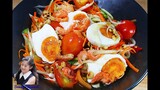 ส้มตำไข่เค็ม : Papaya Salad with Salted Eggs (SOM-TAM-KHAI-KEM) l Sunny Thai Food