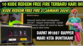 KODE REDEEM FREE FIRE TERBARU 27 JANUARI 2024 HARI INI | KODE REDEEM FF TERBARU 27 JANUARI 2024