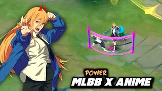 New "Power" Skin in MLBB! CHAINSAW MAN COLLABORATION