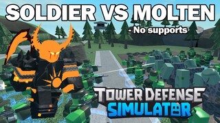 Re-balanced Soldier vs Molten Mode | Tower Defense Simulator