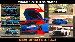 New Update 4.8.5.1 | Olzhass add our 3 cars suggestions!!! Thanks @olzhass Games