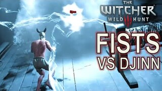 Witcher 3: Djinn Battle with FISTS ONLY! DeathMarch!