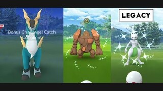 Catching first of the legendary trio Cobalion with shiny legacy mewtwo and regirock!