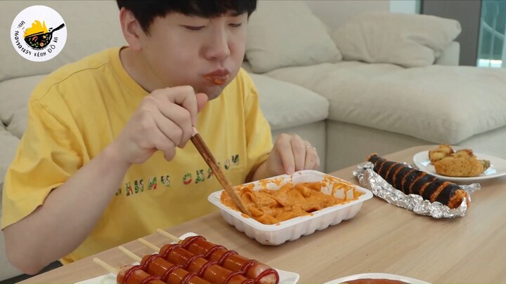 Ăn xúc xích. Rose Tteokbokki phong cách mukbang tập 2  #amthuc