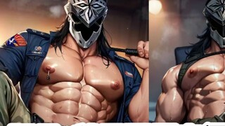 The dark-skinned muscular captain instructor is interrogating you. Can you escape from his grasp?