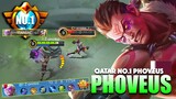 Phoveus WTF Ultimate! Amazing Bloody Maniac! | Top 1 Global Phoveus Gameplay By Z-ρнσвια ~ MLBB