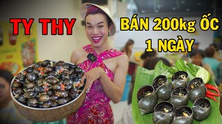 Ty Thy bán hơn 200 kg ốc 1 ngày - Ty Thy Vlog Gỏi đu đủ