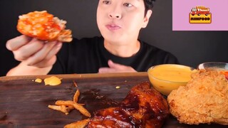 Mukbang hamburger KFC siêu to phần 4 #anngon