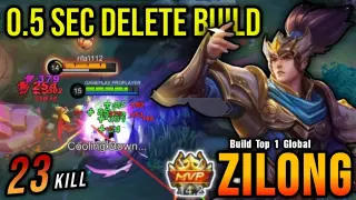 23 Kills!! 0.5 Sec Delete Zilong Build - Build Top 1 Global Zilong ~ MLBB
