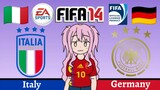 Miyako FIFA 14 | Italy VS Germany (4 Times World Cup Champions Derby)