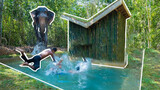 【Jungle Survival】Digging a 9 M2 Pool to Escape from Wild Elephants