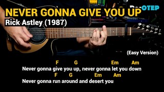 Never Gonna Give You Up - Rick Astley (1987) - Easy Guitar Chords Tutorial with Lyrics Part 1 SHORTS